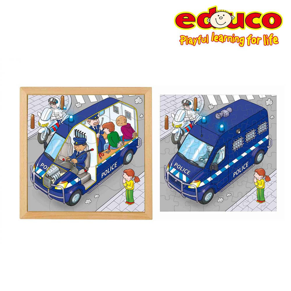 에듀코 원목 경찰차 이중 퍼즐 523254
